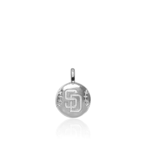 San Diego Padres Alex Woo Women's Sterling Silver Disc Necklace - Picture 2 of 5